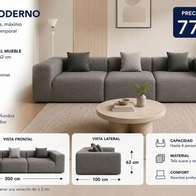 ‼️Muebles de alta calidad y confort(empacados al vacío) - Img 123461209