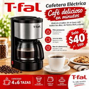 Cafetera Eléctrica de 4 a 6 Tazas T-Fal con Filtro Permanente - Img 58069364