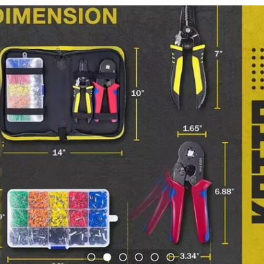Kit para electricistas - Alicate Pelacables, Crimmpadora - Img 117385029