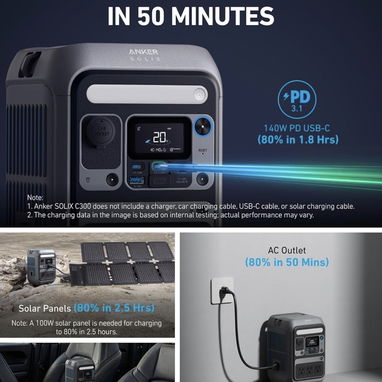 Anker Estación de energía portátil SOLIX C300 - 5/10