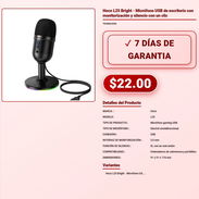 Hoco L25 Bright - Micrófono USB de escritorio con monitorización y silencio con un clic . - Img 57877590