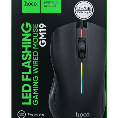 Mouse Gamer Hoco GM19 con luces RGB – ¡Nuevo en caja! - 2/4