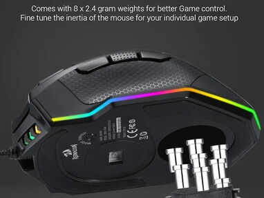 5️⃣8️⃣🛍️💲70usd Redragon M801 - Mouse con  LED RGB MMO 9 botones programables, mouse con botones de grabación macro,  1 - Img 63502536