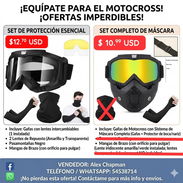Mascara con Gafas Cross y Set Para Cascos Cross - Img 55058846