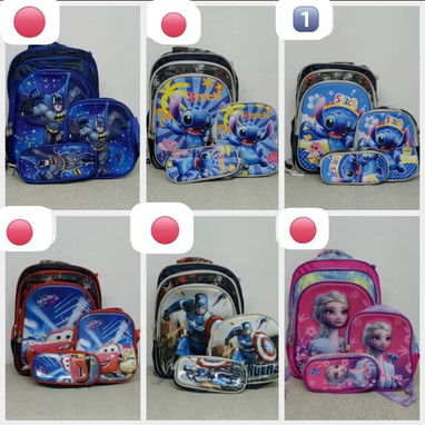 Combo de 3 piezas de Mochilas escolares - 5/10