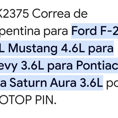 CORREA DE PISTA 6PK2375 - 3/3