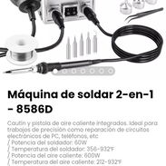 Máquina de soldar 2-en-1 - 8586D. Cautín y pistola de aire caliente integrados. - Img 53473362