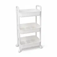 CARRITO ORGANIZADOR BLANCO CON RUEDAS 3 NIVELES - Img 55491866