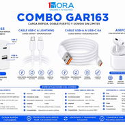 AirPods Pro + Cargador 20W + Cable Tipo C6A + Cable USB-C a Lightning - Img 55882607