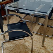 Juego de comedor 6 sillas aluminio y cristal - Img 45266353
