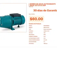 Diseño inteligente para esta Bomba de agua autocebante BRAS-JET370 útil VPT#-0047 - Img 55544485