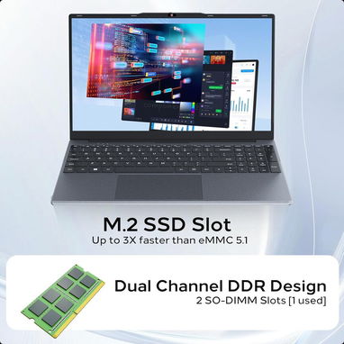 (X) Laptop Phatom DGBook A1 15.6” FHD IPS – Intel Pentium Gold, 4GB RAM, 128GB SSD, Windows 11 - Img 126477652