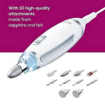 💅✨ BEURER – SET ELÉCTRICO DE MANICURA Y PEDICURA ✨💅  ¡Cuida y embellece tus uñas desde casa! 🥰  🔹 Taladro eléctrico - 3/7