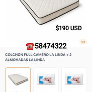 Colchón full La linda con dos almohadas - Img 55068453