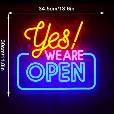 Cartel NEON “Si, estamos abiertos” - 2/2