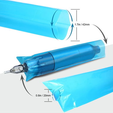 Cubiertas para máquina de bolígrafo de tatuaje, cartuchos desechables, 200 unidades, 7.5x2.7 pulgadas 🌐 - 4/8