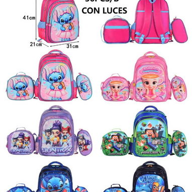 Mochilas para niños 3 en 1 varias tematicas - Img 124521405