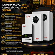 💡KIT INVERSOR - BATERIAS 💡 KIT MUST DE 6KW INVERSOR Y 10 KWH (2x5KWH) BATERÍAS. FACTURA Y GARANTÍA. 📲 54833699 - Img 55856500