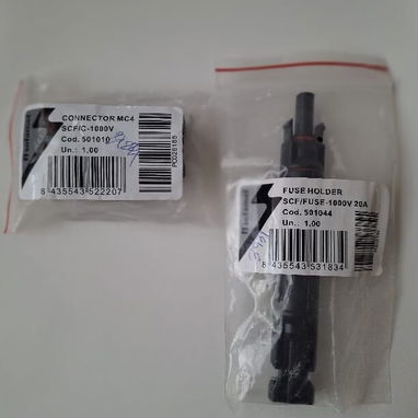 Cable solar , conectores / portafusibles MC4 , Breaker DC - Img 127544484