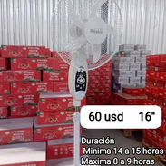 Ventilador Recargable de Pedestal Wealco de 16 pulgadas 60 usd con mensajería x coste adicional - Img 55995886