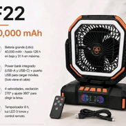 F22 40,000 mAh Batería grande (Litio): 40,000 mAh - hasta 128 h en baja y 31 h en máxima. Power bank integrado (USB-A y - Img 56375379