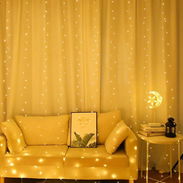 Cortinas Serie Luces 300 Led Decorativas Usb 3x3m Blanco Cálido - Img 52542624