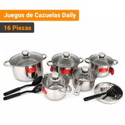 JUEGO DE CAZUELA DAILY DE 16 PIEZAS - Img 56749048