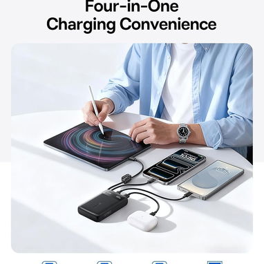🔋 POWER BANK BASEUS ENERFILL FC11 20000MAH 45W 2 CABLES USB-C – ENVÍO DISPONIBLE + GARANTÍA - 6/8