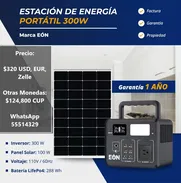 Estación de energía portátil 300W con Panel solar, un año de garantía. Propiedad, Factura y Slip de compra - Img 50361322