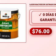 LASUR MACYDECOR SATINADO INCOLORO 4 L - Img 58261138