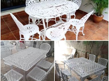 Mesas de 6 sillas para exteriores ofrecemos servicio de entregas gratis en toda la Habana - Img main-image