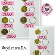 Aretes y argollas de Oro 10k en la - Img 50218908