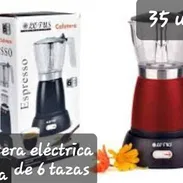 Cafeteras eléctricas de 6 tazas y de gas de 3,6,9 tazas en negras y rojas - Img 52779496
