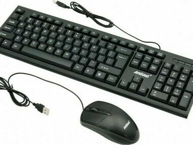 Kit sencillo de mouse y teclado sin luces...Ver fotos...51736179 - Img 60926333