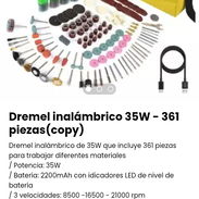 Dremel inalámbrico 35W - 361 piezas(copy). Para trabajar diferentes materiales. Nuevo - Img 52186917