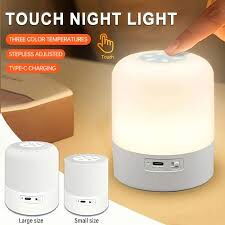 🌙💡 LÁMPARA DE NOCHE LED RECARGABLE – CONTROL TÁCTIL Y 3 COLORES 🔋✨ - 4/10