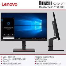 Monitor Lenovo ThinkVision 22" Full HD (1920x1080) Sin Marcos HDMI VGA Nuevo en su Caja #58684920 - 3/4