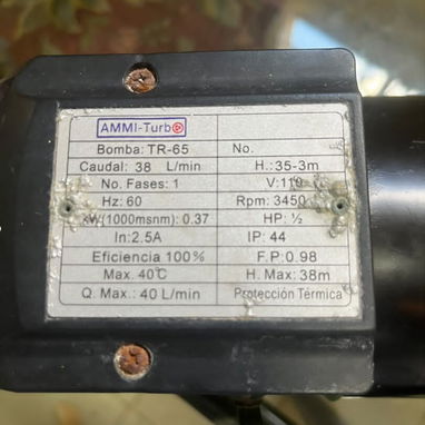 Motor o bomba de agua 110v 1/2 hp, de uso, funciona perfectamente - 2/2