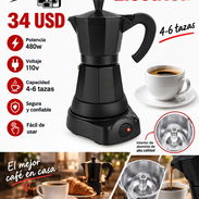 ☕ Cafetera Eléctrica 4-6 Tazas - 480W + Interior de Aluminio - $34 USD - Img 58068310