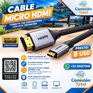 Cable microHDMI a HDMI: 8 USD o CUP - Img 57391912
