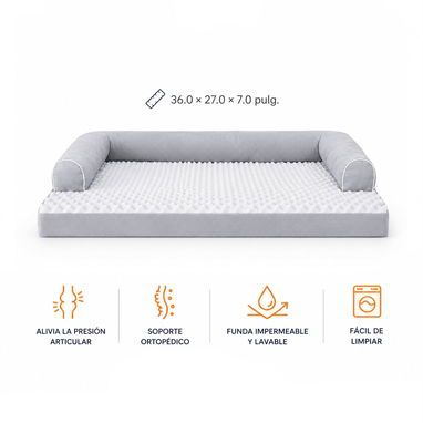 CAMA ORTOPÉDICA LAVABLE PARA PERROS - Img 126060931