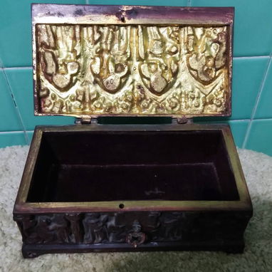 Vendo cofre joyero antiguo de bronce - Img 127790032