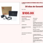 Asegura tu info con tu Disco duro externo HDD 4TB pro de 100 dólares VPT#-0114 - Img 55435147