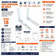 SOPORTE DE PARED PARA COMPRESOR DE SPLIT S.P.C - Img 57973090