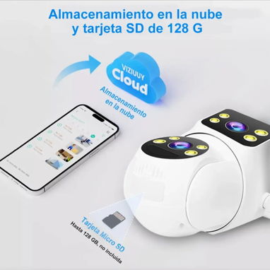 Cámara wifi solar 4K 10Mpx 2 lentes - Img 127913881