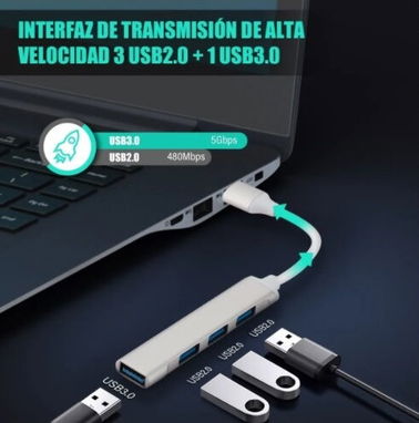 EXTENSION USB 4 PUERTOS 3.0 - Img 33121198