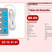 EXTENSIÓN ELECTRODOMÉSTICA INTELIGENTE KING USB 2M VPT-0121 - Img 56198326