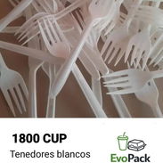 Tenedores plásticos bkanco - Img 58044046