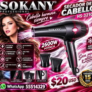 SECADOR DE CABELLO SOKANY HS-3210, FACTURA Y GARANTÍA. NUEVO EN SU CAJA. VARIEDAD DE ARTÍCULOS IMPORTADOS - Img 57529290