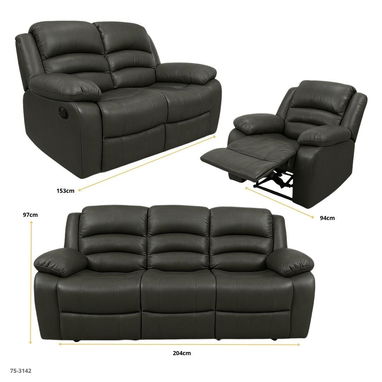 Juegos de Sala con Sofá y Sillones Reclinables Con Entrega Gratis en tu Hogar. - 3/4
